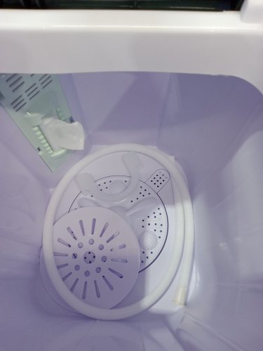 costway portable compact twin tub washing machine - 17.6lbs capacity - grey/white - (model: fp11145us-dk) image 6