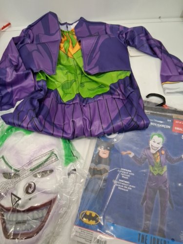 2PC BOYS RUBIES JOKER COSTUME WITH MASK - SMALL (4-6) PURPLE / GREEN image 2