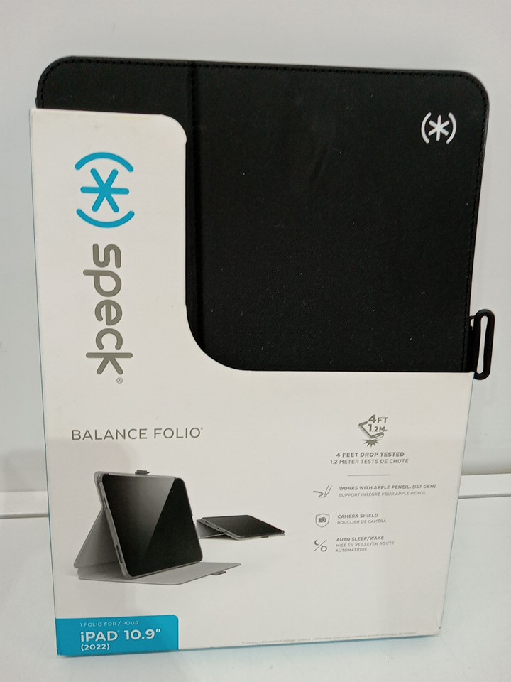 Speck balance folio case WITH adjustable fold and stylus holder for Ipad 10th Gen (2022) - 10.9" - black image 2