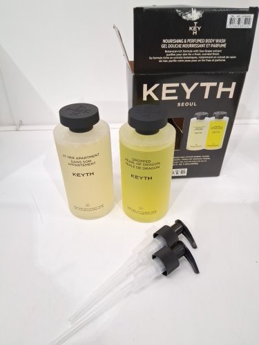 2PC KEYTH PERFUMED BODY WASH - AT HER APARTMENT/ DROPPED PEARL OF DRAGON - 400ML//EACH image 2