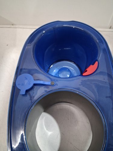 vileda easywring rinseclean spin mop & bucket system with reusable microfiber mophead & extendable handle - blue image 5