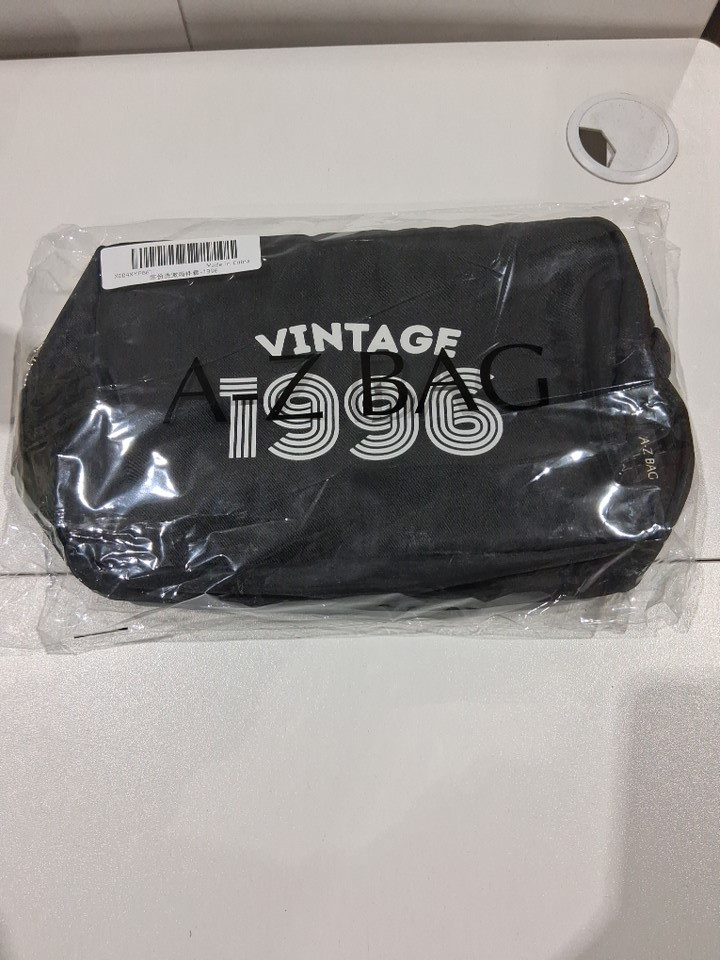 2pc A-Z BAG Toiletry and makeup organizer bag set - VINTAGE 1996 - Black - (Model: P861) image 3