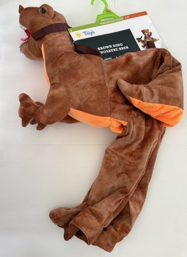 TODDLER BRIGHT TIME TOYS BROWN DINO COSTUME - 3-4T - BROWN (STYLE: 50740427) image 2