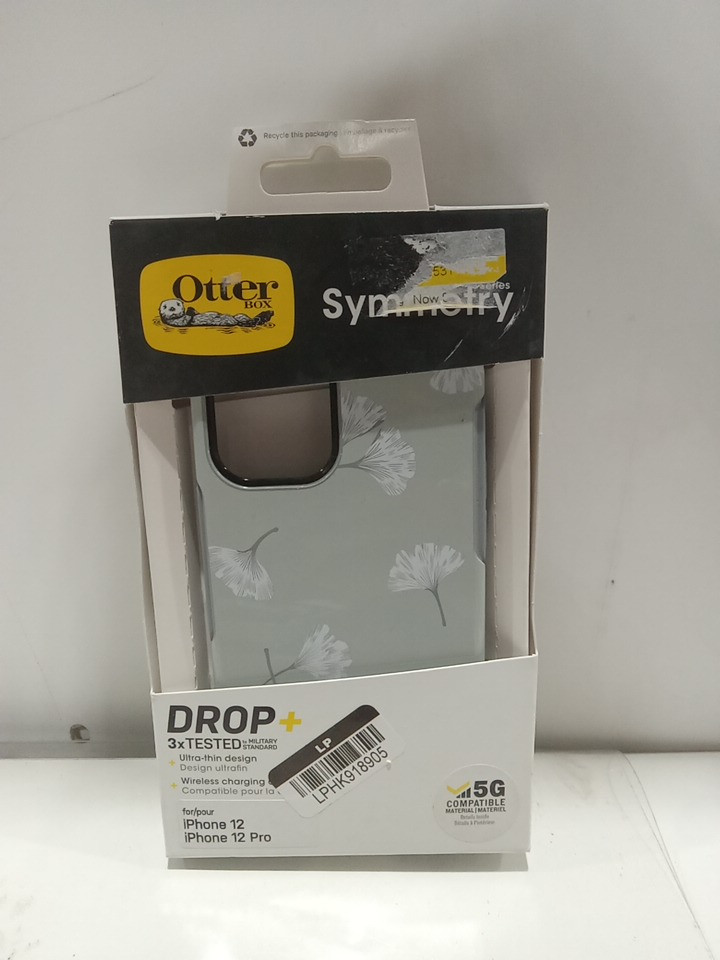 Otterbox Symmetry Series iPhone 12/12 PRO Case - Teal Floral (Model: 77-86275) image 2