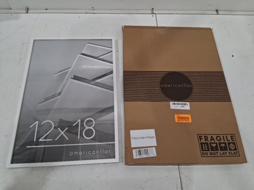 americanflat Streamline Collection poster frame with Polished Plexiglass - 12" x 18" - white (model: LX1218WHTNOMAT) image 2