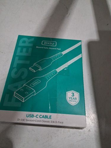 3PK INIU USB-C CABLES NYLON BRAIDED CORD - 1.6FT6, 3.3FT, 10FT - BLACK (model : DI-D3C) image 2