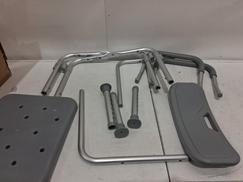 MEDLINE GUARDIAN BATH CHAIR WITH BACK AND ARMS - 350LB CAP - GREY (MODEL: G2-100KHX1) image 3