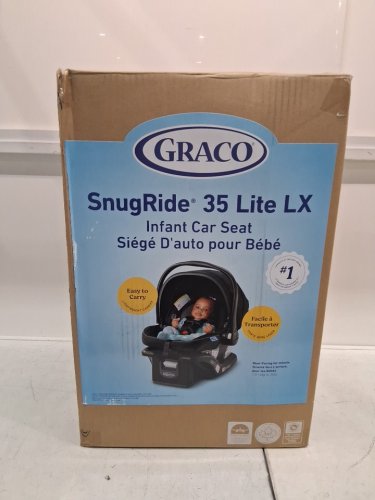 GRACO SNUGRIDE 35 LITE LX INFANT CAR SEAT - 35LB MAX- BLACK/GREY (MODEL: 2143034) image 2