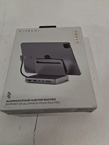 Satechi Stand and hub for Ipad - 6-in-1 USB - C Foldable nub Stand with 4K HDMI, USB-A, Micro SD Readers, 3.5mm Audio Jack for M2/M1 Ipad pro, M1, Ipad pro, Ipad mini - SILVER (MODEL: ST-TCSHIPM) image 4