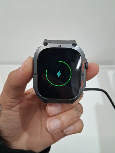 mens ESFOE Military Smart Watch 400mAh Battery/IP68 Waterproof/Heart Rate/Sleep Monitor/100 Sport Modes/Fitness Tracker for Android/iPhone - 1.96" - black camo (model: BW1847) image 3