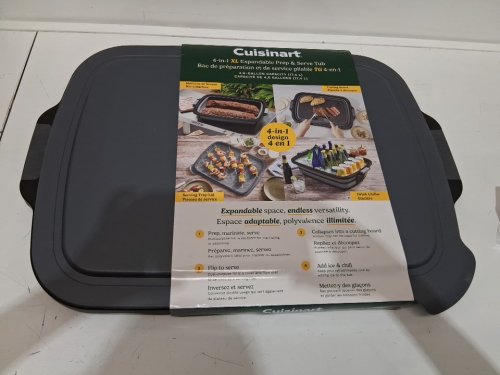 Cuisinart 4-in-1 Expandable Prep and Serve Tub - 4.6gal - grey/black (model: 2007043) image 2