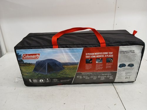COLEMAN 8-PERSON MODIFIED DOME FULL FLY CAMPING TENT - 9FT X 12FT X 6FT - BLUE (MODEL: 1985281) image 4