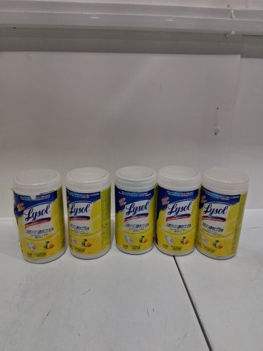 5pk lysol advanced disinfecting wipes - 550 wipes total - citrus scent (model: 1708072) image 2