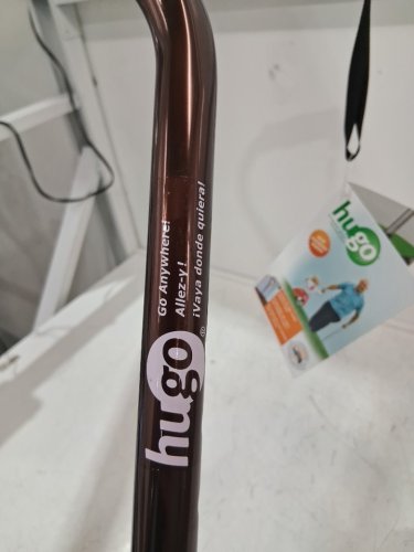 HUGO MOBILITY ADJUSTABLE ALUMINUM OFFSET Ultra Stable tip walking Cane - 28" - cocoa (model:  731-450) image 3