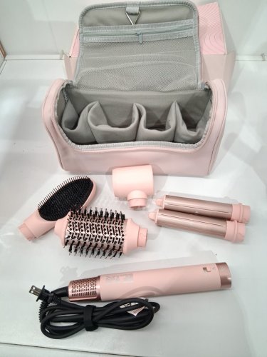 mescomb 5-in-1 Hair Styler/Dryer Brush WITH High-Speed Hot Air AND TRAVEL CASE - 1400W - LIGHT PINK (MODEL: hl-3030c) image 5