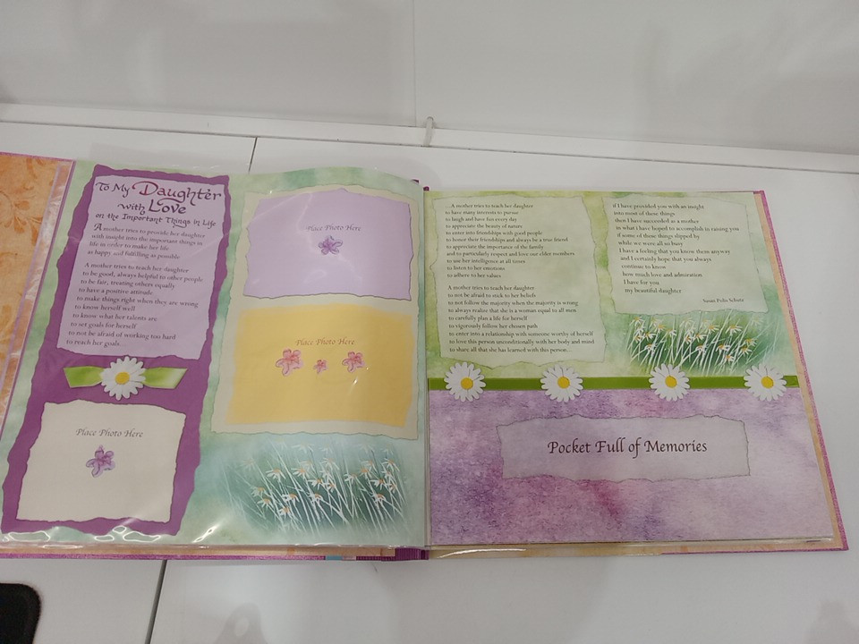 To My Daughter With Love on the Important Things Scrapbook Photo Album - pink image 3