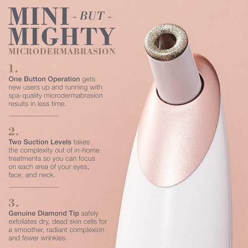 Trophy Skin MiniMD Portable Home Microdermabrasion System for all skin types - Pink / White (Model: TSMINIMD) image 2