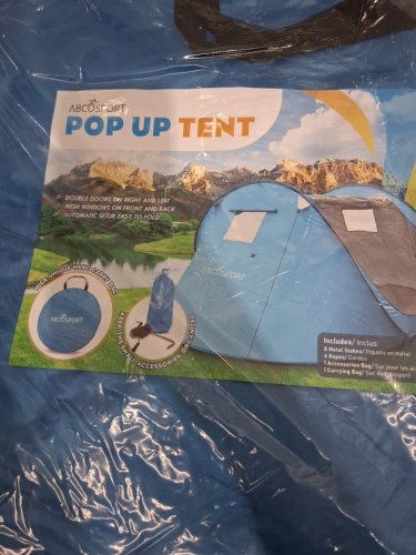 ABCOSPORT OUTDOOR POP UP CAMPING TENT for 2 - blue (model: abc2160) image 4