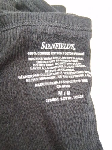 2PK Men's Stanfield Ribbed Tank Top - Medium - Black (Style: 3764851) image 3