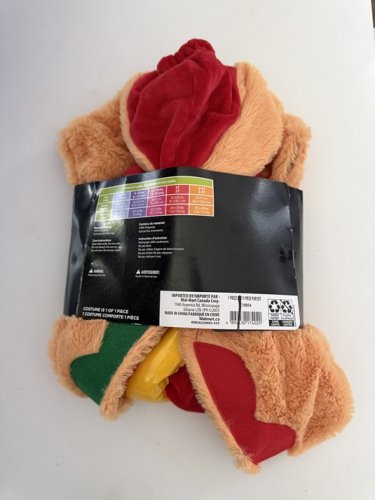 BABY PALAMON ONE-PIECE HOTDOG COSTUME - 0-6 MONTHS - BROWN/RED/GREEN/YELLOW image 3