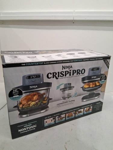 Ninja Crispi Pro 6-in-1 Glass Air Fryer Safe FAMILY-SIZED COOKING SYSTEM - 2.5QT - 6QT - Cyberspace/blue (model: AS101CCY) image 11