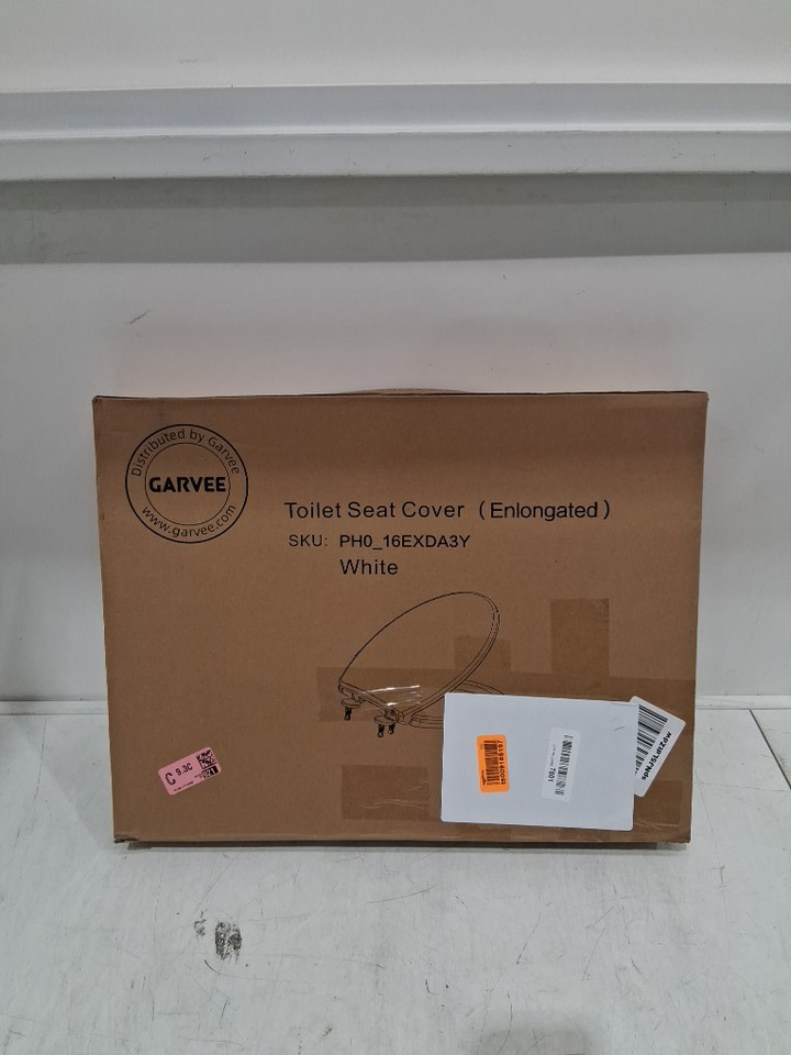 garvee soft close round toilet seat - 18.5" - white (model: 7aqll) image 2