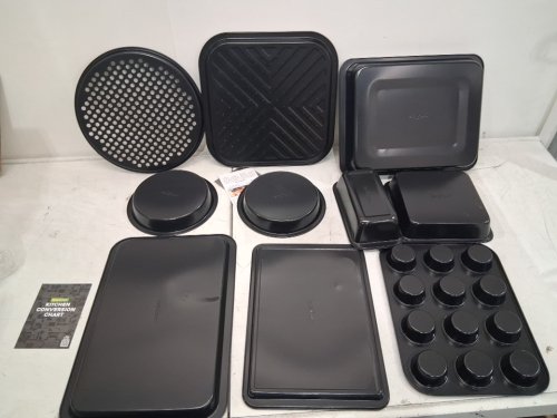 10PC NUTRICHEF Deluxe Carbon Steel Bakeware Set with Stylish Non-Stick Coating Inside AND Out - BLACK (MODEL: NCBS10S) image 4