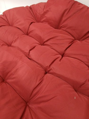 Outdoor Waterproof Thick Egg Chair Cushion with Headrest Pillow - 50" x 5" - wine red image 4