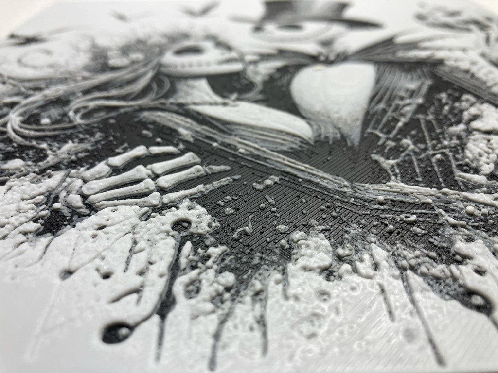 8"x8" 3D Printed - Jack Skellington - The Nightmare Before Christmas - Textured Photo image 2
