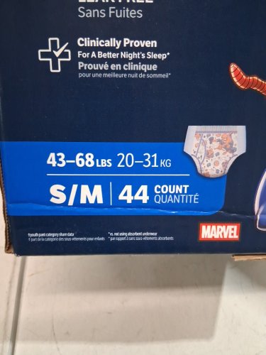 44PK boy's GOODNITES NIGHT TIME disposable training UNDERWEAR - small/medium (43-68lbs) - MARVEL SPIDERMAN image 3