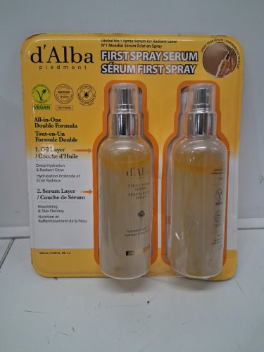 2pk D'ALBA First spray serum for hydrated & radiant skin - double layer serum with white truffle from Italy - 180ML image 2