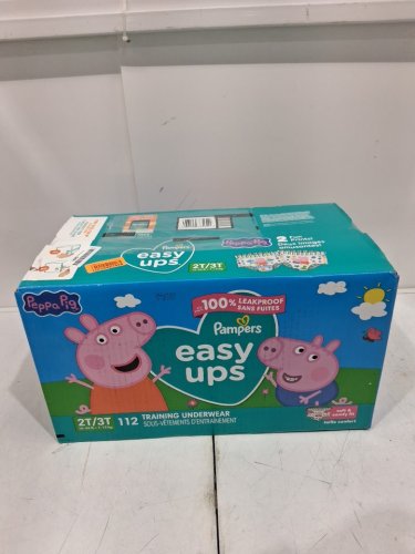 112pk pampers easy ups disposable potty training underwear - 2t/3t(16-34lbs) - peppa pig image 2