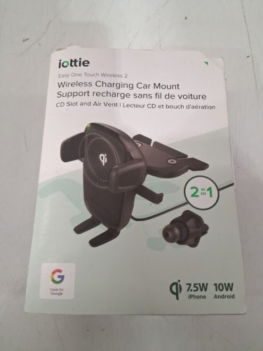 iOttie 2-In-1 Easy One Touch Wireless Car CD Slot / Air Vent Mounted Phone Charger - 15W for Android / 7.5W for iPhone - Black (MODEL: HLCRIO143) image 2