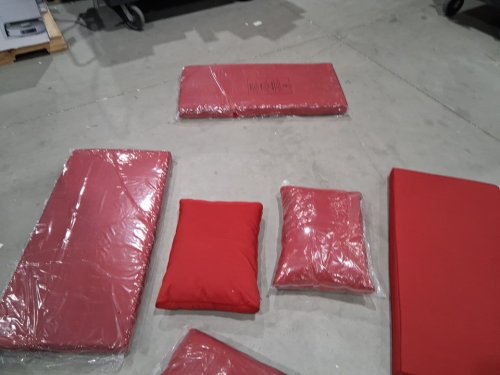 6PC costway replacement patio cushion set -3 big/3 small - RED (model: hw67190dbk) image 5