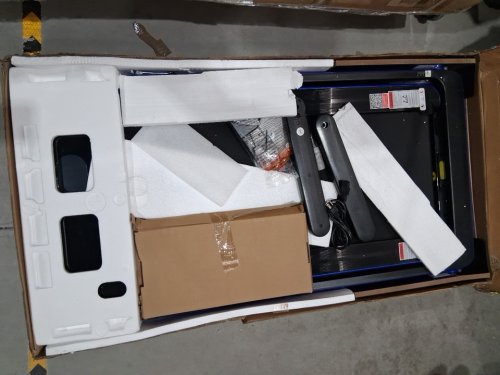 costway 2-in-1 Folding Treadmill Under Desk Electric Running Machine - 2.25HP - blue (MODEL: SP37913US-NY) image 7