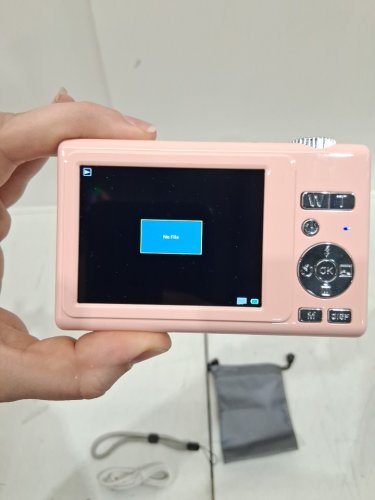 ARNSSIEN Dual Screen Digital Camera with SD card and music player - 4K quality - pink (model: y5) image 3