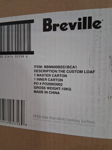 breville custom loaf digital bread maker - makes 2.5lbs loafs - brushed stainless steel (model: bbm800xl/a) image 11