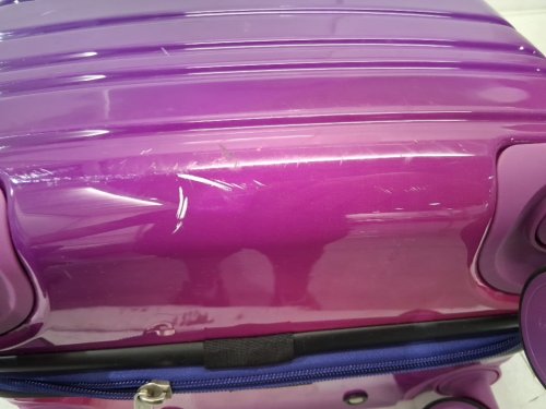 3pc larvender 20" hardshell roller carry on luggage set with duffel bag & toiletry bag - midnight berry - (model: 5515-b) image 5