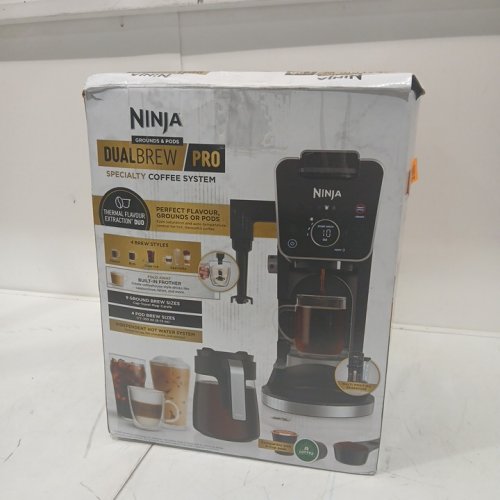 NINJA DUALBREW PRO SPECIALTY COFFEE SYSTEM SINGLE-SERVE, POD, AND 12-CUP DRIP COFFEE MAKER - BLACK - (MODEL: CFP301C) image 2