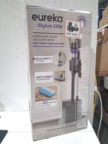 Eureka Cordless Rechargeable 3-IN-1 Stick Vacuum Cleaner WITH CLEANING STATION & ANTI-TANGLE NOZZLE FOR ALL FLOORS - GREY/PURPLE (MODEL: NEC490SE) image 4