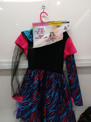 GIRLS PARTYHOLIC PUNKY RAINBOW KITTY COSTUME (DRESS ONLY) - LARGE (10/12) - ASSORTED COLOURS image 2