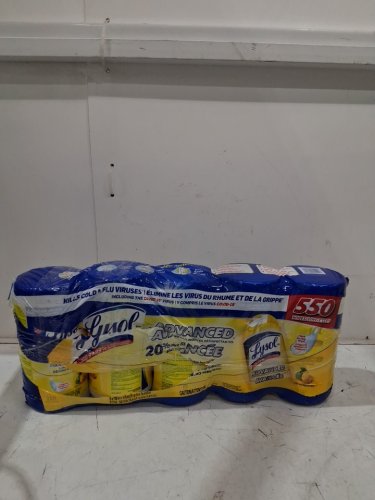 5pk lysol advanced disinfecting wipes - 550 wipes total - citrus scent (model: 1708072) image 2