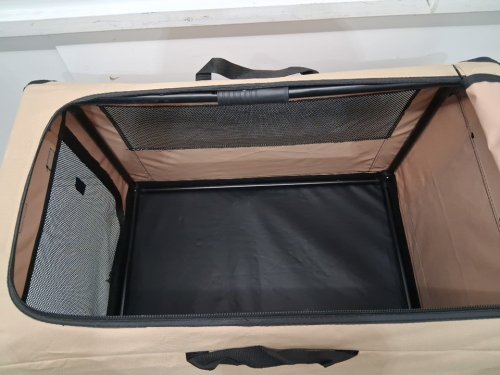 X-ZONE PET Foldable Soft Dog Crate, 32" x 23" x 23", beige (model: dxpc0472-70) image 3