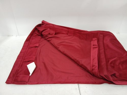 (1 panel) Shiny luxury Extra Long Light Blocking Velvet Curtains with rod pockets - 100" x 144" - ruby / red image 4