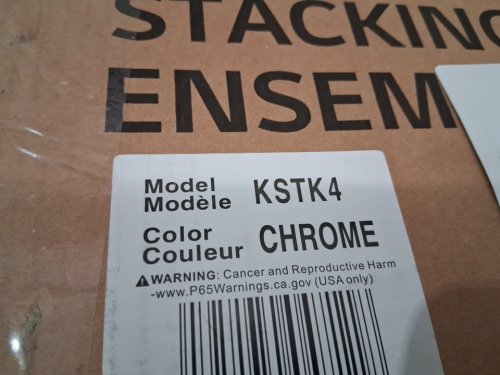 LG Electronics Laundry Front Load Stacking Kit - 27'' - chrome (Model: KSTK4) image 3