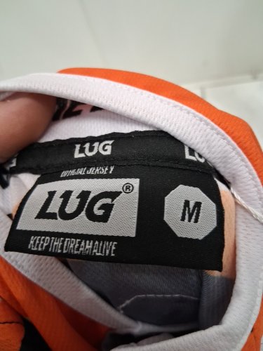 2pc LUG NHL Retro Style 90's all star jersey and Shin guard cover set - medium - Orange/black image 4
