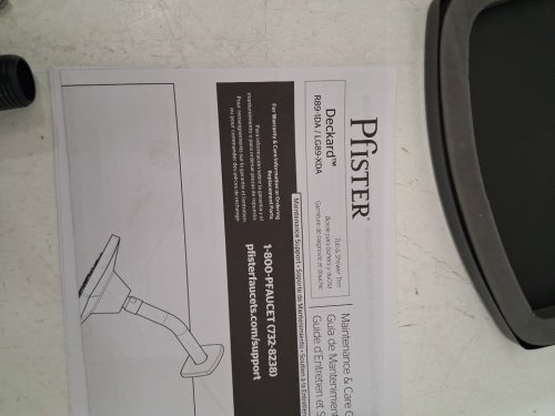 PFISTER DECKARD SHOWER ONLY TRIM KIT, BLACK (MODEL: LG89-7DAB) image 5