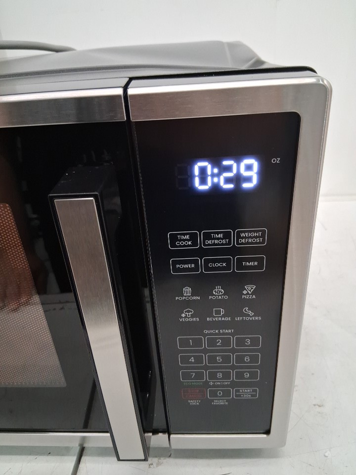 CHEFMAN 10 power levels eco mode child safety lock countertop microwave - 1000W - 1.1 cu.ft - stainless steel - (MODEL:RJ55-SS-11-CK-CA) image 7