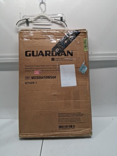 MEDLINE GUARDIAN ADJUSTABLE ALUMINUM 2-BUTTON FOLDING WALKER - 300LBS CAPACITY - GREY (MODEL: MDS86410W54H) image 2