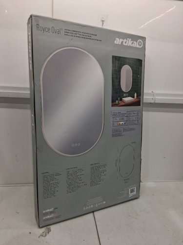 Artika Royce Oval LED Mirror with Integrated Defogger & 3 Light Colors - 3000K-5000K - 20" x 32" - silver (model : 1671618) image 3